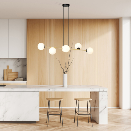 Lampa wisząca GRAVITY 6 Emibig 1241/6 biały/czarny