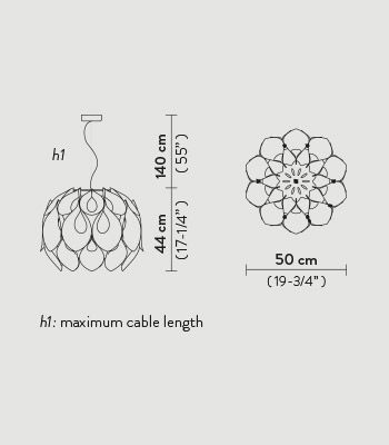 Lampa wisząca Slamp FLOSM00CPP01T00000EU Flora Medium Copper