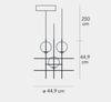 Lampa wisząca LED Fontana Arte F438380550OBLE Setareh