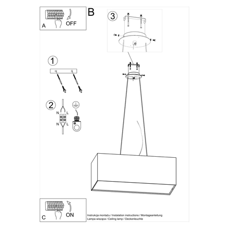 Sollux Lighting Żyrandol SANTA BIS 80 czarny SL.0780