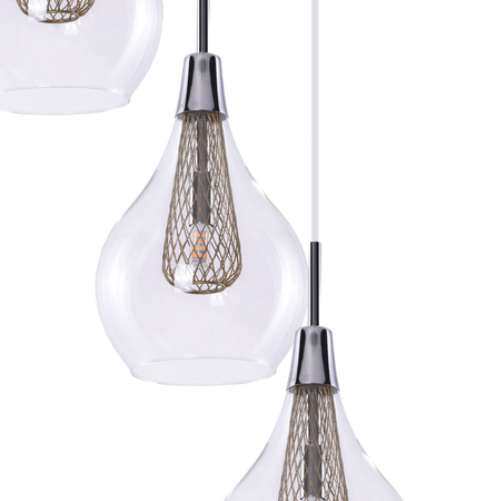 Lampa wisząca ELEKTRA 3 Azzardo AZ1688 miedziany