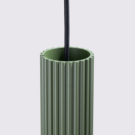 Sollux Lighting Lampa wisząca KARBON 1 zielony oliwkowy SL.1611