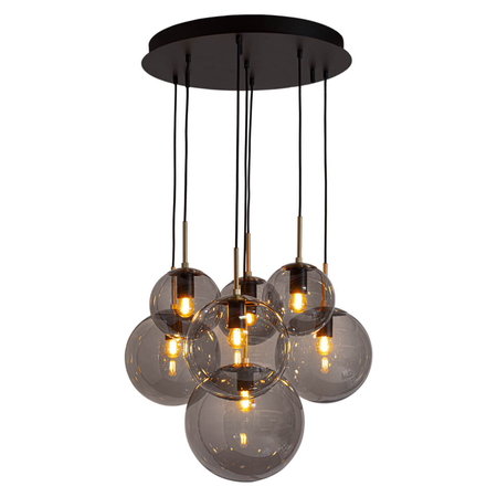 Lampa wisząca By Rydens Laura Ø53 cm czarna/szara 4202390-4002