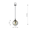 Lampa wisząca COSMO 1 BL GRAFIT Emibig 712/1 czarny