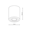 Oczko Faro XL natynkowe 1xGU10 chrom LP-1464/1SM XL CH