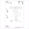 Sollux Lighting Żyrandol LOOP 2 biały SL.1471