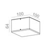 Plafon AQform Only Square LED Surface Biały Struktura
