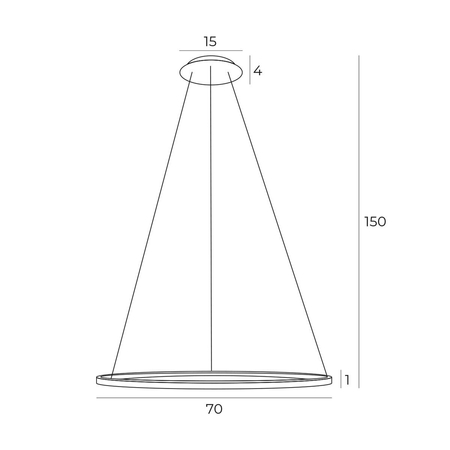 Lampa wisząca Maxlight P0494 złoty