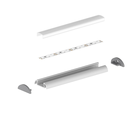 Profil LED Greenie P2-1C2 2m nawierzchniowy czarny lakierowany