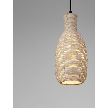 Lampa wisząca Luces Exclusivas CASRELIO LE45377 drewno jasne i ciemne, czarny