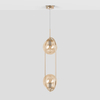 Lampa wisząca Kaja SVEN K-5397 złoty, bursztynowy