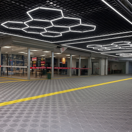 Lampa LED Hexagon Blaupunkt 230W geometryczny panel sufitowy led 4000K CRI90 w kształcie plasta miodu