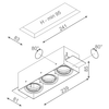 Lampa wpuszczana AQForm Squares 50 x 3 Trimless 230V Recessed Biały Struktura