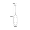 Lampa wisząca ARLENA Kaja K-5301 biały/złoty