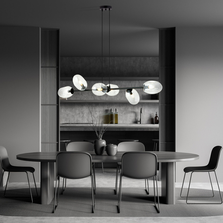 Lampa wisząca PANDORA 6 Emibig 1262/6 czarny