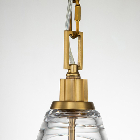 Lampa wisząca Elmore - 1 źródło światła - Oksydowany mosiądz Quintiesse QN-ELMORE-P-BBS