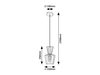 Lampa wisząca Rabalux Abra 72161 czarny matowy