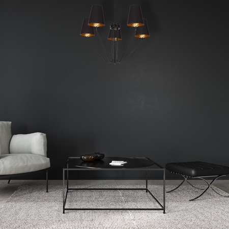 Milagro Żyrandol VICTORIA BLACK 5xE27 MLP4913 CZARNY