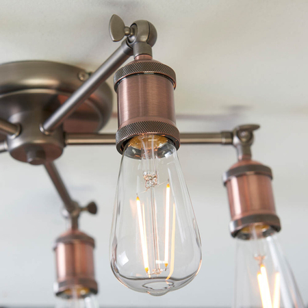 Lampa sufitowa Endon Lighting Hal 76336 miedziany