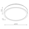 Lampa natynkowa AQForm Maxi Ring LED Hermetic Surface Biały Struktura