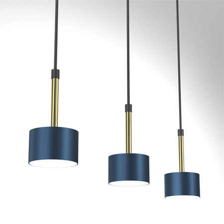 Milagro Lampa wisząca ARENA BLUE/GOLD 3xGX53 MLP7773 Niebieski / Złoto