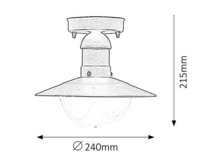 Lampa zewnętrzna Rabalux Oslo 8716 czarny