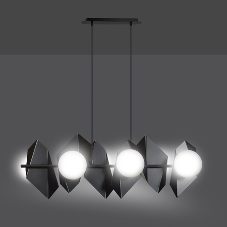 Lampa wisząca DRIFTON 6 BLACK Emibig 636/6 biały/czarny
