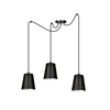 Lampa wisząca LINK 3 BLACK / WHITE Emibig 454/3 biały/czarny