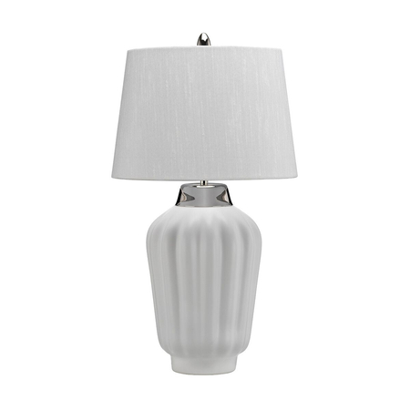 Lampa stołowa Bexley - 1 źródło światła - Biała / Polerowany nikiel Quintiesse QN-BEXLEY-TL-WPN