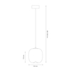 Milagro Lampa wisząca VASO 2 AMBER 4W ML1402 ZŁOTY