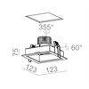 Oprawa podtynkowa AQForm 37979-M930-F1-00-12 SQUARES next 50x1 LED