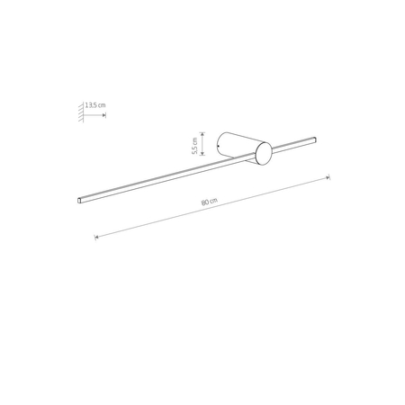 Kinkiet SABER LED M Nowodvorski 10853 czarny
