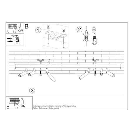 Sollux Lighting Plafon EYETECH 6 biały SL.0906