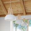 Sollux Lighting Lampa wisząca CASCO biała/naturalne drewno SL.0388