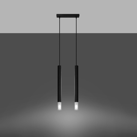 Sollux Lighting Lampa wisząca WEZYR 2 czarna SL.0961