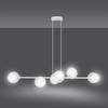 Lampa wisząca ROSSI 6 WH TRANSPARENT Emibig 877/6 biały