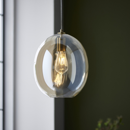 Lampa wisząca Endon Lighting Kelda Oval 106678 mosiądz