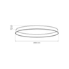 Milagro SZYNA PODTYNK MAGNETIC OKRĄG śr. 900mm ML8701 CZARNY