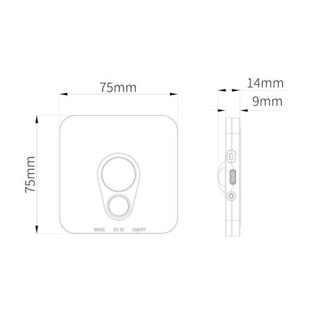 Eko-Light Lampka Podszafkowo-Schodowa Stanley Czarny 3CCT 7,5Listwa LED7,5cm EKB1392 CZARNY