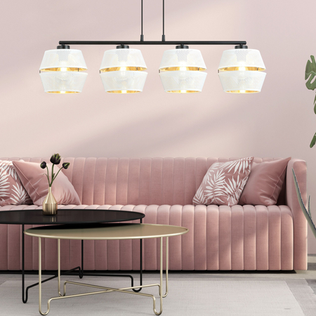 Lampa wisząca MALIA 4 Emibig 1184/4 biały/czarny