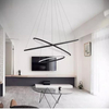 Lampa wisząca Ledowe Okręgi No.3 100cm 3k czarna Dali