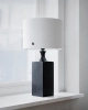 Lampa stołowa By Rydens Woody H56 cm E27 czarny/biały