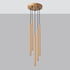 Sollux Lighting Lampa wisząca PEKKA 1 biała/naturalne drewno SL.1390
