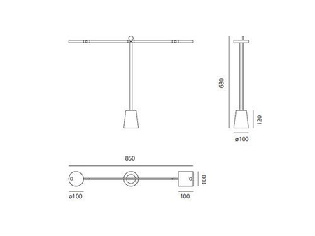 Lampa biurkowa Artemide 1442010A Equilibrist LED