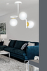 Lampa sufitowa RAGNAR 3 WHITE GOLD Emibig 1033/3 biały/złoty