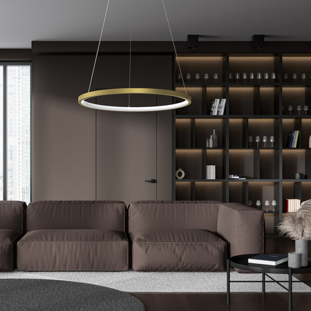 Milagro Lampa wisząca HOOP GOLD 27W LED ML1545 ZŁOTY