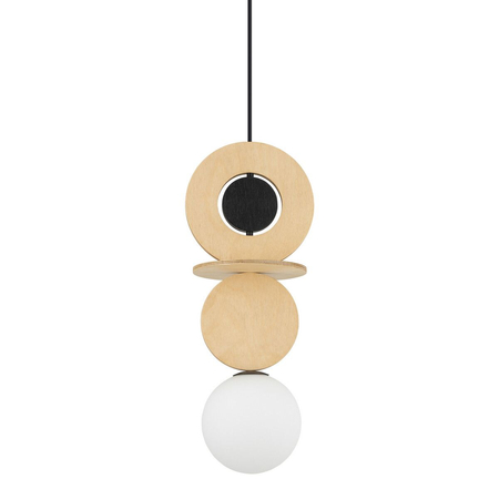 Lampa wisząca Nowodvorski DROPS WOOD A 11173 Naturalne drewno Biały