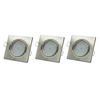 Eko-Light ZESTAW OCZEK KWADRATOWYCH 3x5W GU10 EKZ2697 SREBRNY