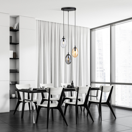 Lampa wisząca ASTRAL 3 Emibig 1268/3PREM czarny/złoty