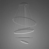 Lampa wisząca Ledowe Okręgi No.5 150cm 4k czarna